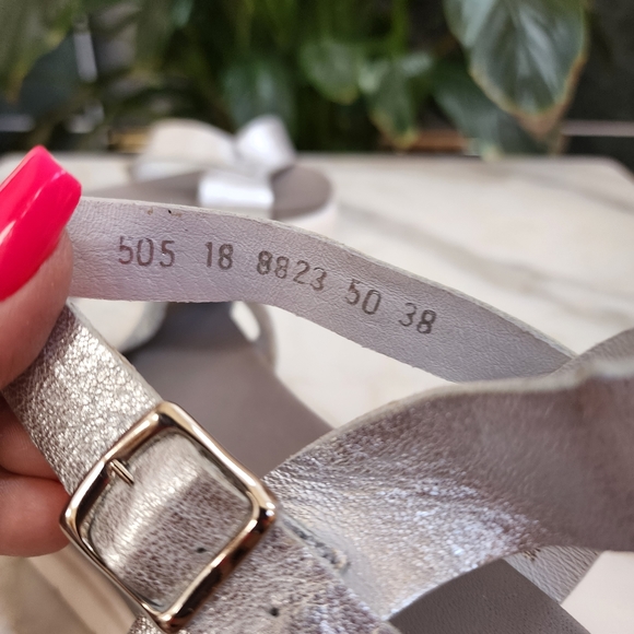 WOJAS Coastal Style Silver Chunky Sandals? Sz 38 - Picture 7 of 11